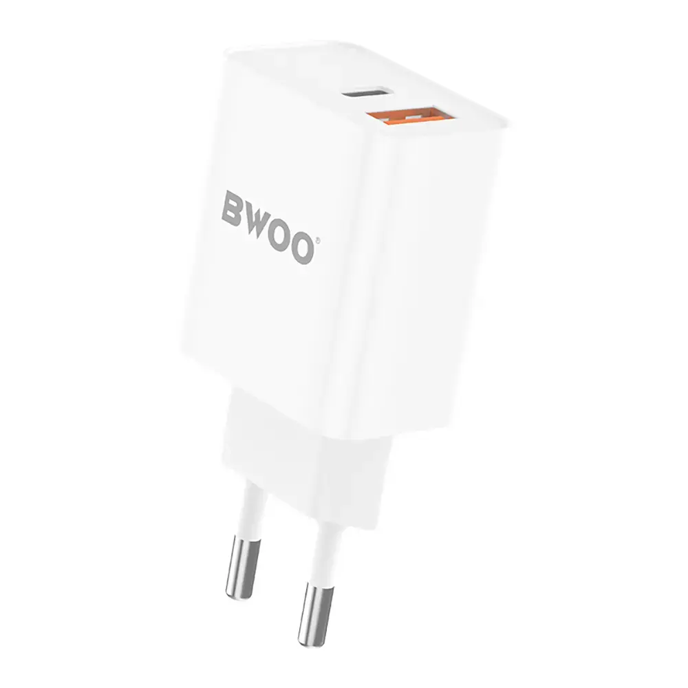 BWOO 18W wall charger BO-CDA117 USB-C, USB-A