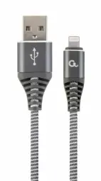 Gembird data transfer and charging cable | USB-A to Lightning | 1m | black, white