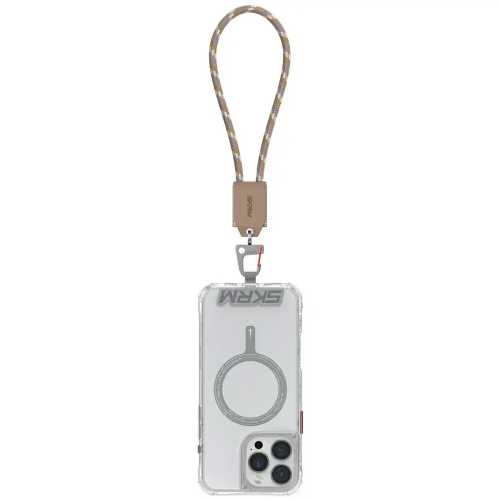 Universal wrist lanyard 2-in-1 cable Skinarma Dyno Ve USB-C|USB-C beige