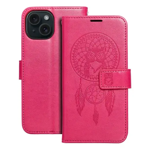 MEZZO dreamcatcher чехол-книжка для телефона iPhone 15 розовый