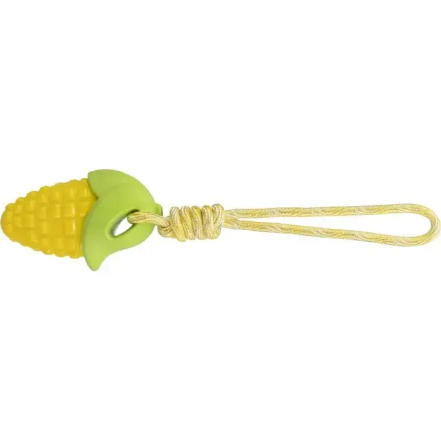 Rotaļlieta suņiem - Trixie Maize cob on a rope, TPR, 13 cm|34 cm