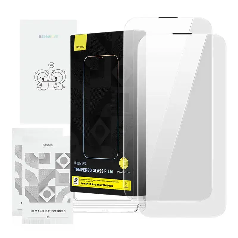 Baseus Corning tempered glass for iPhone 13 Pro Max|14 Plus with built-filter