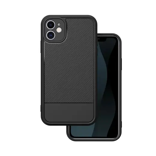 Simple Carbon maciņš telefonam iPhone 11 melns