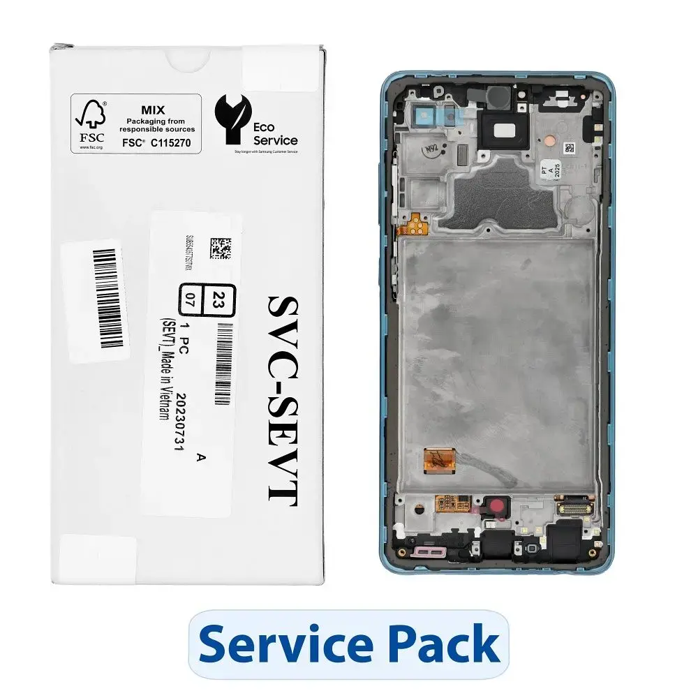 ServicePack LCD Display for SAMSUNG A72 4G A725F GH82-25460B Blue