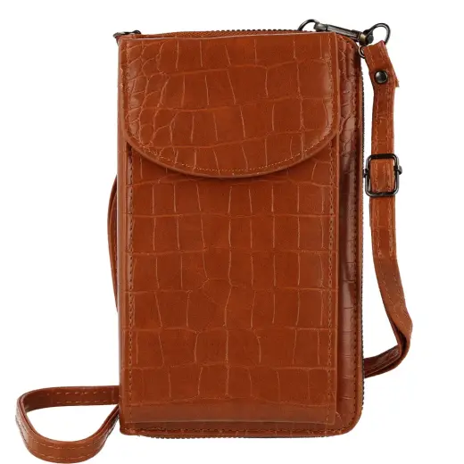 Knitted bag for phone GCW12 brown