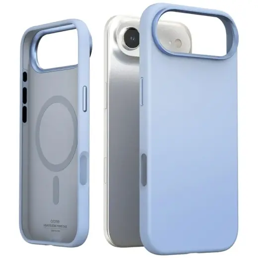 Araree Typo Skin M phone case with MagSafe support for iPhone 17 Air blue