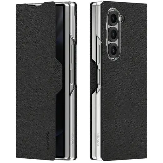 Araree Bonnet Diary maciņš telefonam Samsung Galaxy Z Fold 6 melns