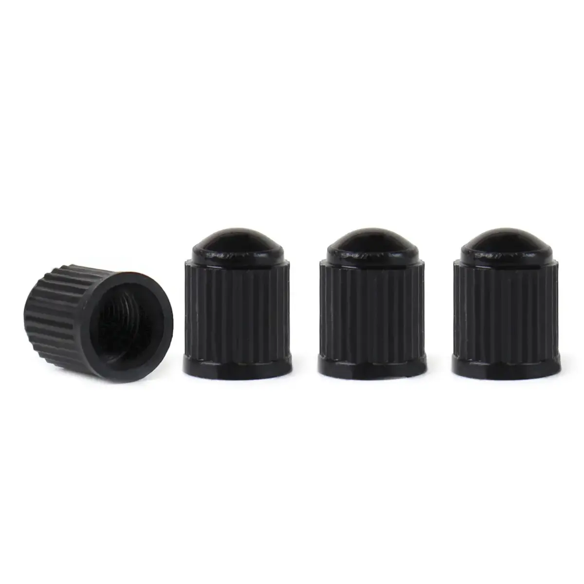 Plastic Black Valve cap 4pcs.