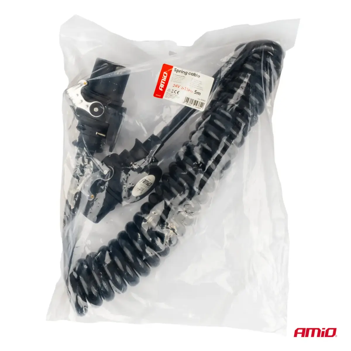 Spring cable  TIR 2x 15 PIN 5m 24V AMIO-04382