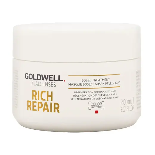 Goldwell Dual Senses Rich Repair 60 Second Treatment 200Ml in Clear