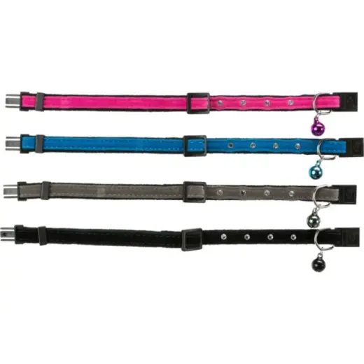 Kakla siksna kaķiem - Trixie Cat collar rhinestone gems, velvet, 1 gab