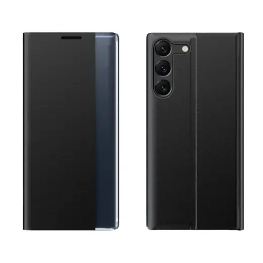 New Sleep View knyginio tipo telefono dėklas Samsung Galaxy A05s (A057) juodas