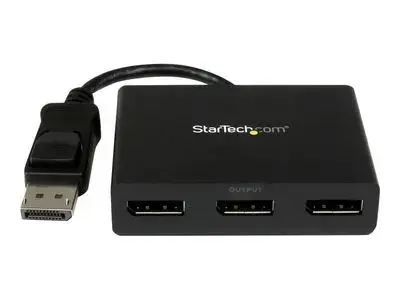 StarTech.com 3 Port DisplayPort MST Hub - 4K 30Hz - DisplayPort to DisplayPort Multi Monitor Splitter for 3 DP Monitor Setup (MSTDP123DP) - video splitter - 3 ports