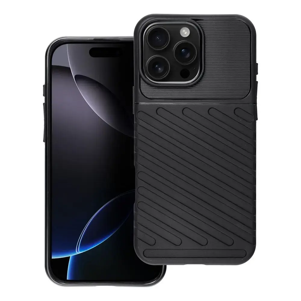 Forcell THUNDER maciņš telefonam iPhone 16 Pro Max melns