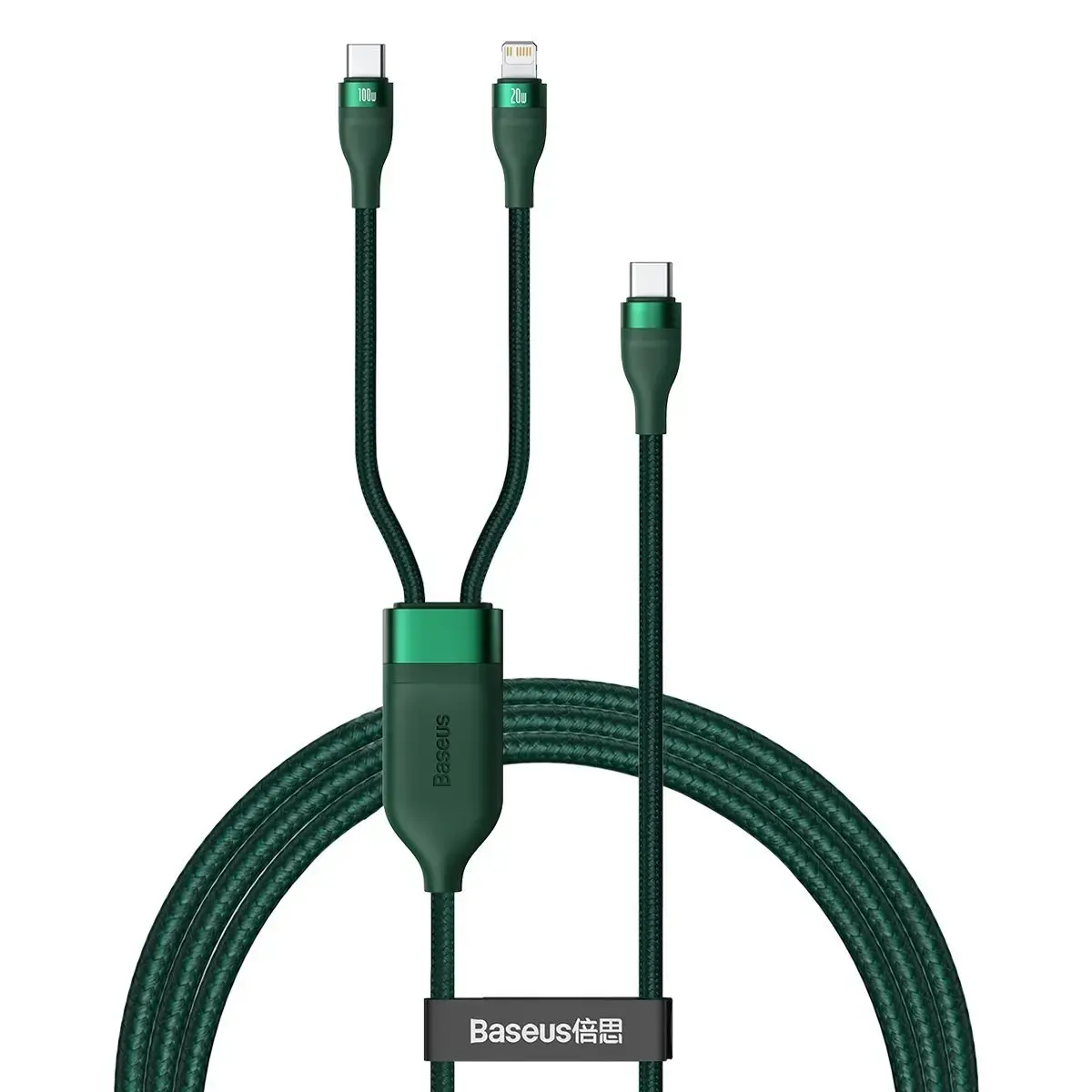 Baseus Flash Series 2-in-1 Cable Type-c to 2x Type-C, 100W, 1.5m Black