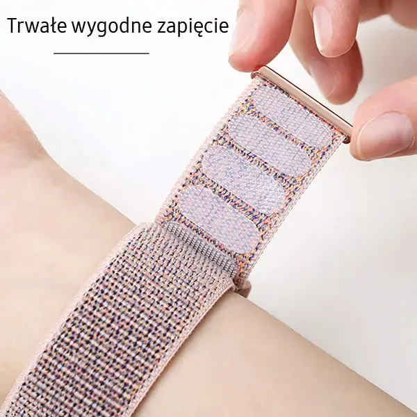 USAMS viedpulksteņa siksniņa priekš Apple Watch 4/5/6/7/SE (40/41 mm) | neilons | pelēka