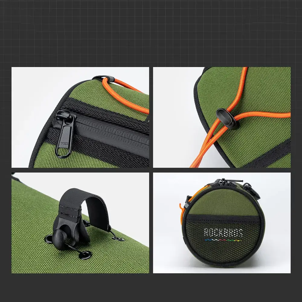 Torba na kierownicę 1,5L Rockbros TL002 ROAD TO SKY wodoodporna – zielona