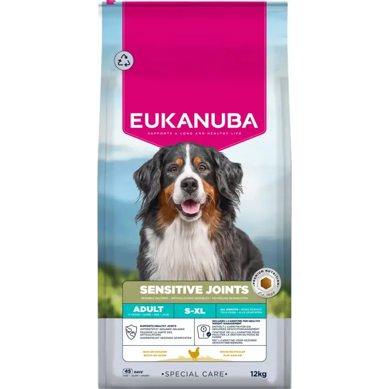 Sausa barība suņiem - Eukanuba Special Care, Adult, ALL, Sensitive Joints 12KG