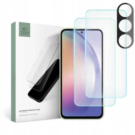 Tech-Protect Supreme Set for Samsung Galaxy A54 5G 2x Tempered Glass for Display | Tempered Glass for Camera