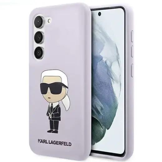 Karl Lagerfeld KLHCS23SSNIKBCU S23 S911 hardcase purpurowy|purple Silicone Ikonik