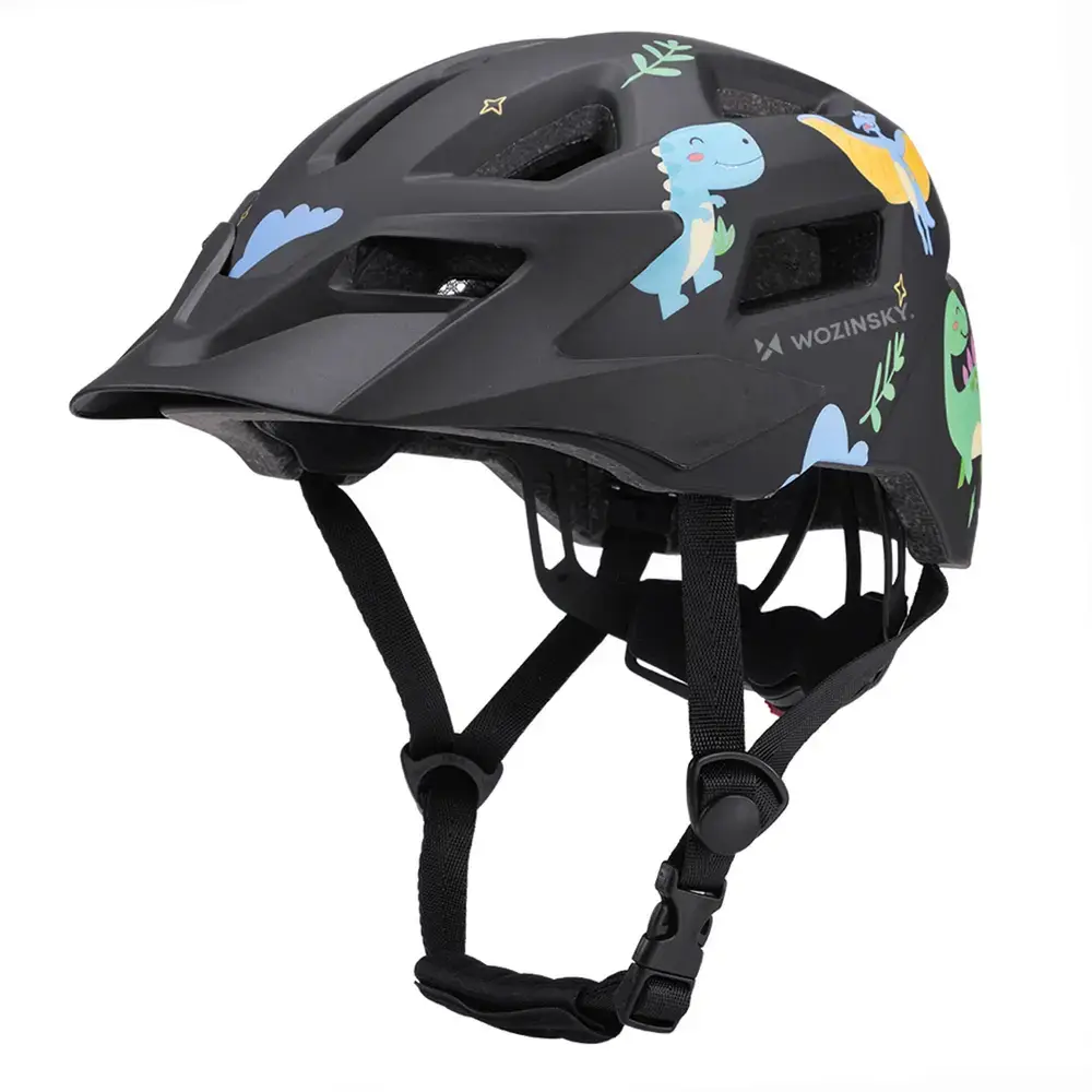 Wozinsky MTB Children's Bike Helmet with Removable Visor S - Black