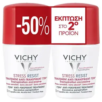 Vichy Antiperspirant Roll-on Duopack - Sada kuličkových antiperspirantů proti nadměrnému pocení 50ml
