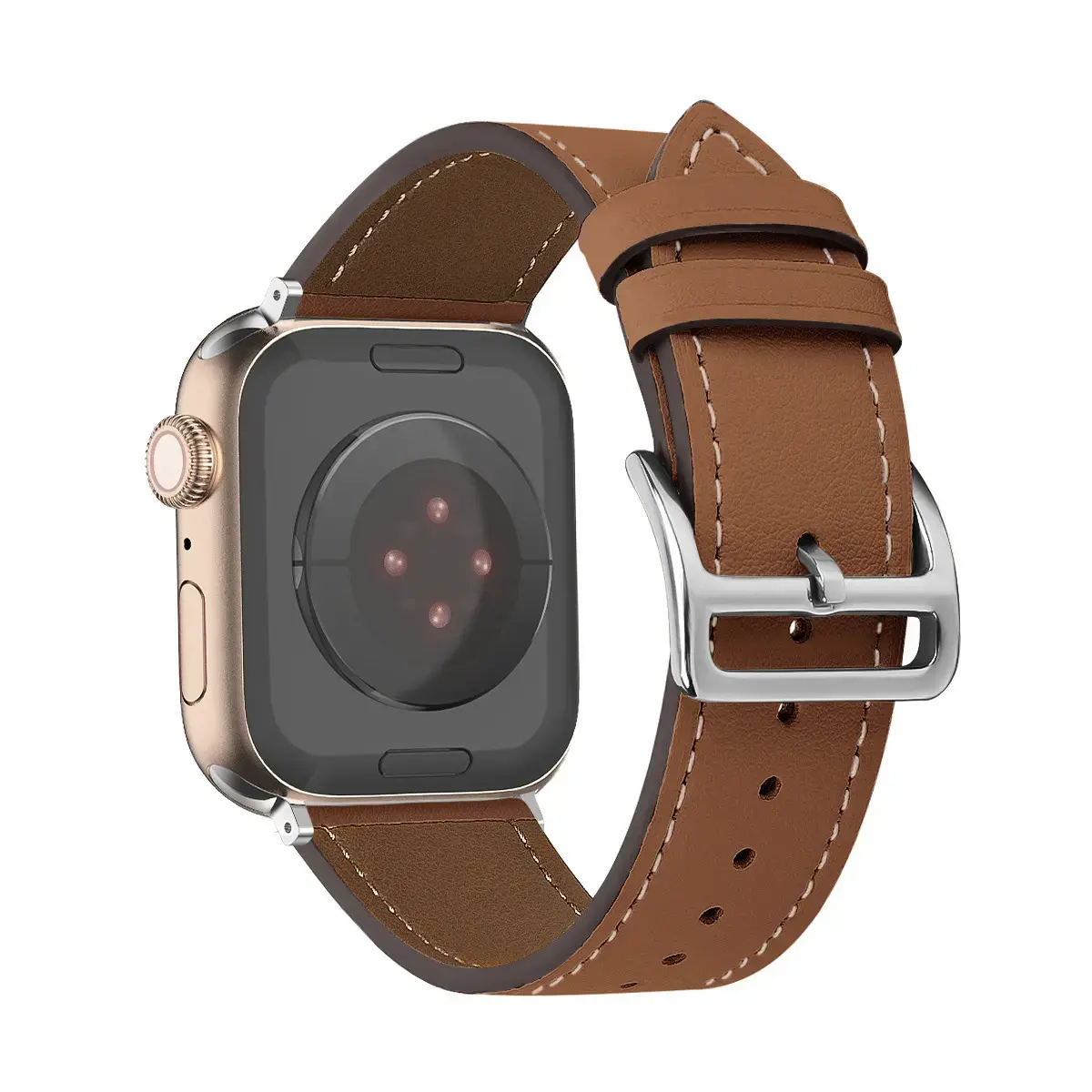 Leather loop for Apple Watch 42/44/45/49 design 1 brown