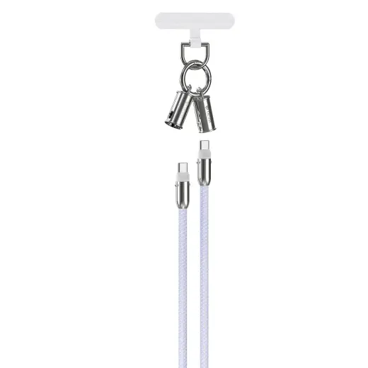 Devia 2-in-1 провод для передачи данных и зарядки | USB-C на USB-C | 60W | 1.2m | фиолетовый