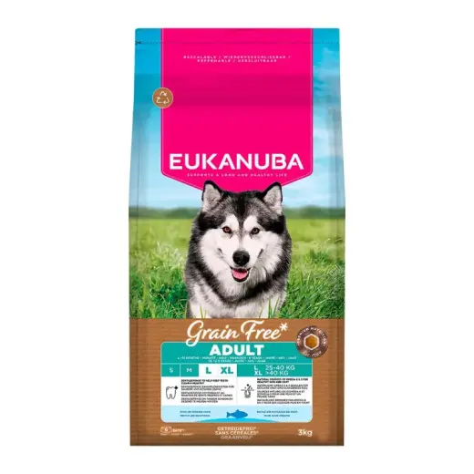 Sausa barība suņiem - Eukanuba Adult Large Ocean Fish Grain Free, 3 kg