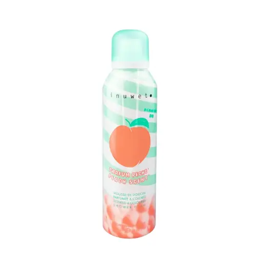 Inuwet, Peach, Vegan & Natural Ingredients, Hydrating & Softening, Shower Mousse, 200 ml