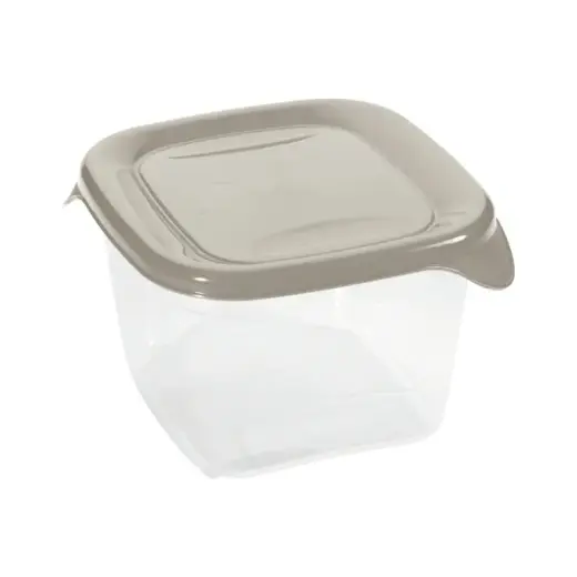 Square food container 0.45L Fresh&Go beige