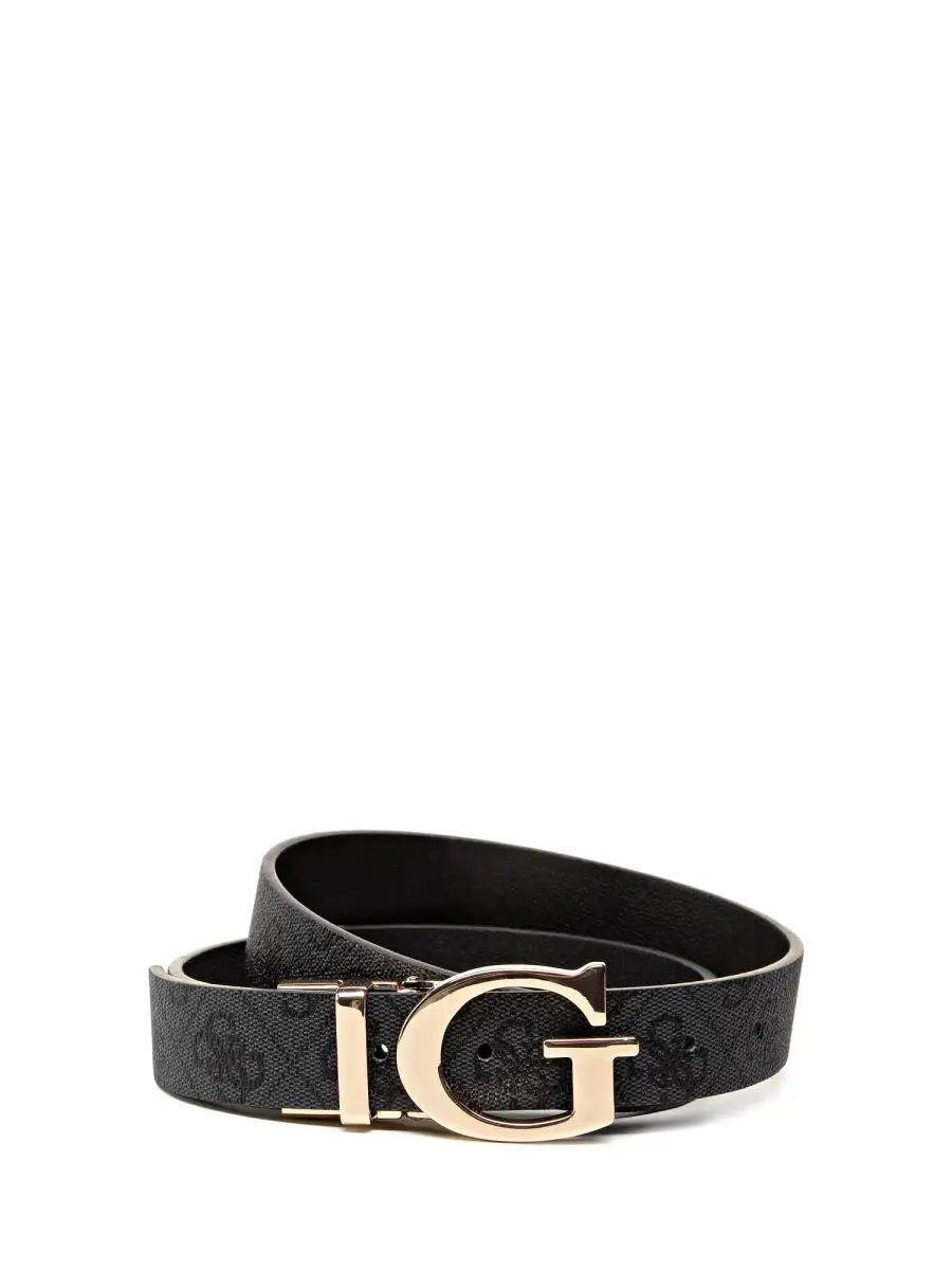Guess, Mika, Double-Sided Model, Textile Belt, Gray, For Women, Size M