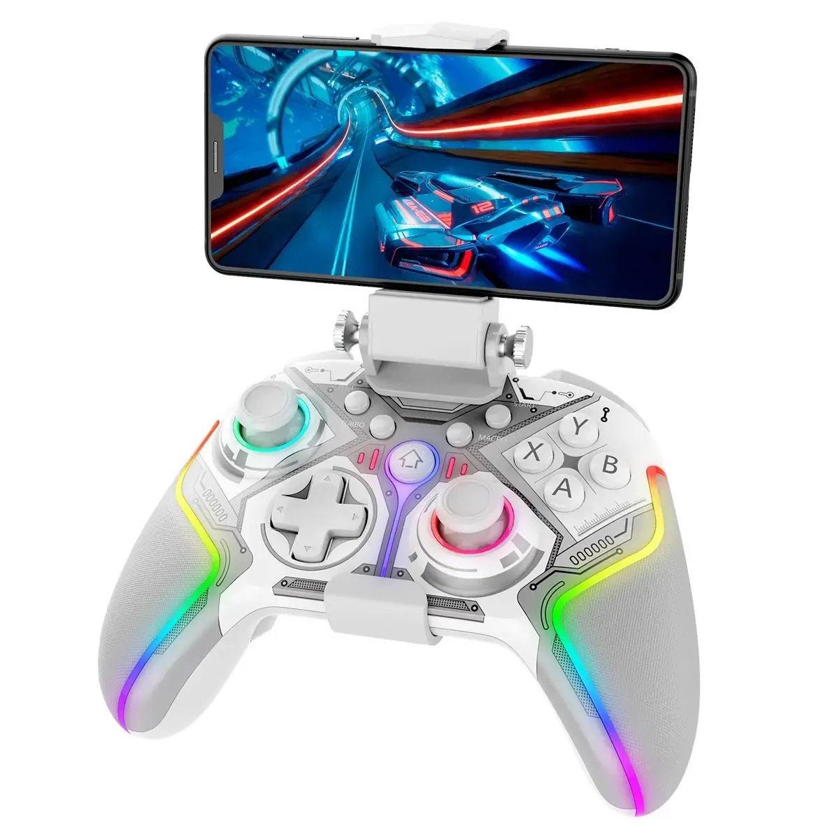 iPega 9666BH Bluetooth RGB Gamepad for Android/iOS/PS3/PS4/PC/N-Switch White (Damaged Package)