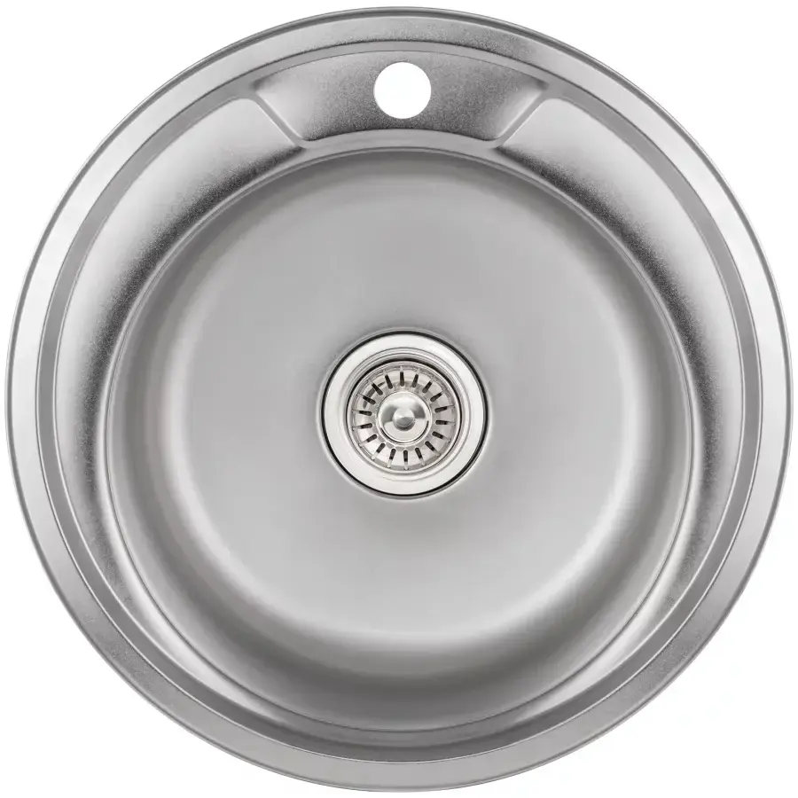 AB Kitchen sink 490X0.8MM, satin, with siphon