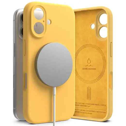 RINGKE СИЛИКОНОВЫЙ МАГНИТНЫЙ MAGSAFE IPHONE 16 ЖЕЛТЫЙ