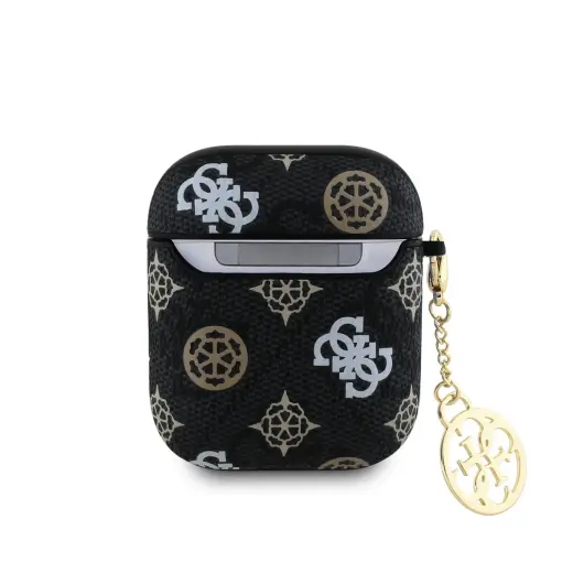 Guess PU 4G Peony Charm Case for AirPods 1/2 Black