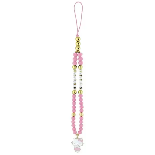 Zawieszka na telefon Hello Kitty Pearls   and Beads Kitty Charm różowy
