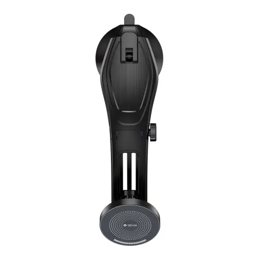 Devia car holder Pro1 X15 with wireless inductive charger Qi 15W black with succion cup for Magsafe