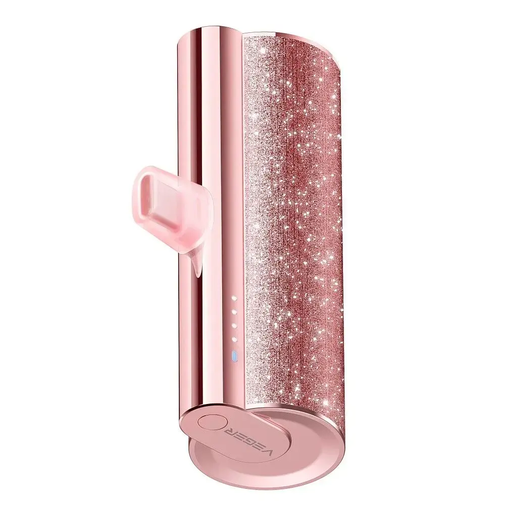Powerbank Veger PlugOn (W0573P) PD QC3.0 2,4A 12W 5000 mAh with a built-in connector Lightning pink