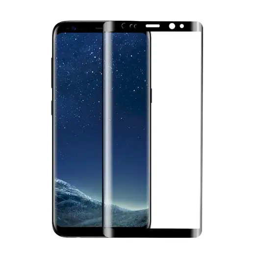 Fusion Full Glue 5D Tempered Glass Aizsargstikls Pilnam Ekrānam Samsung N950 Galaxy Note 8 Melns