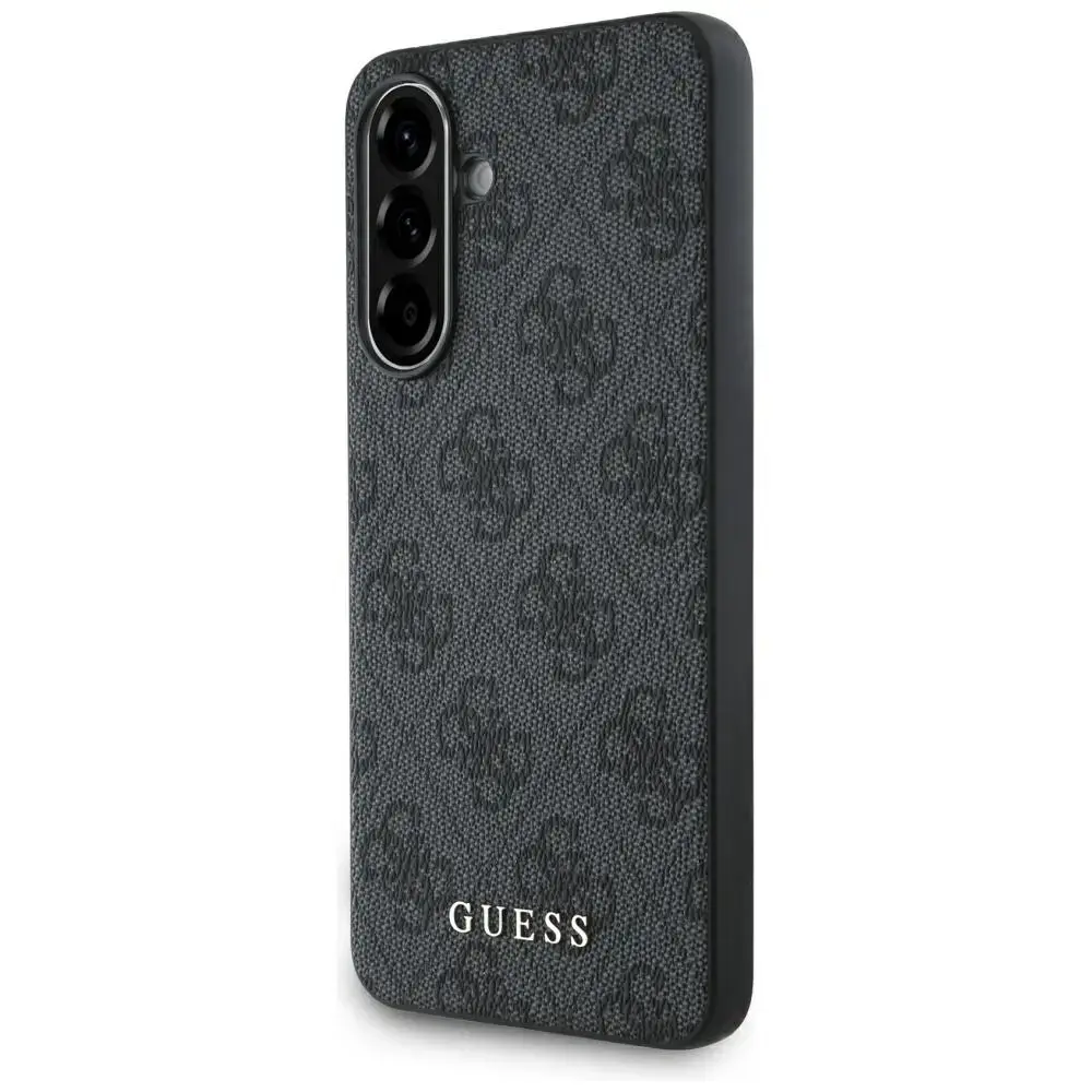 Case Guess 4G Metal Gold Logo for Samsung Galaxy A56 black
