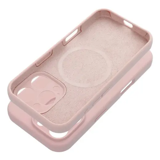 Silicone 2mm phone case with MagSafe support for iPhone 16 pink