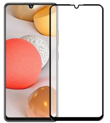 HOFI Fusion pilnam ekrānam 5D aizsargstikls ar rāmiņu telefonam Samsung Galaxy A42 5G melns