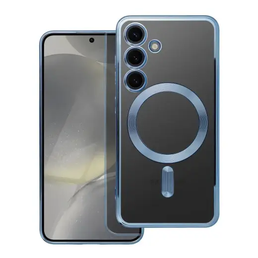 Electro Mag maciņš ar MagSafe atbalstu telefonam Samsung Galaxy S24 (S921) zils