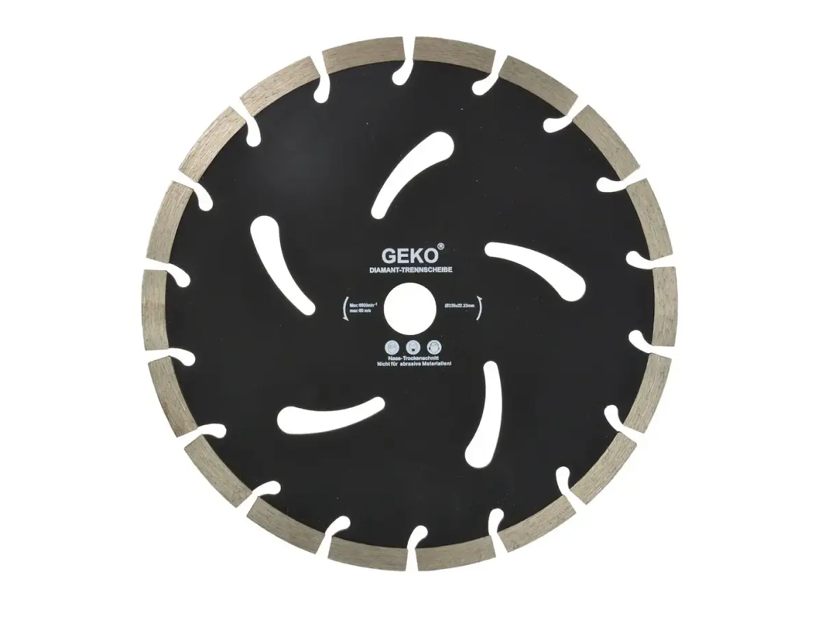 Segmentēts dimanta disks MELNS 230x10x22mm GEKO