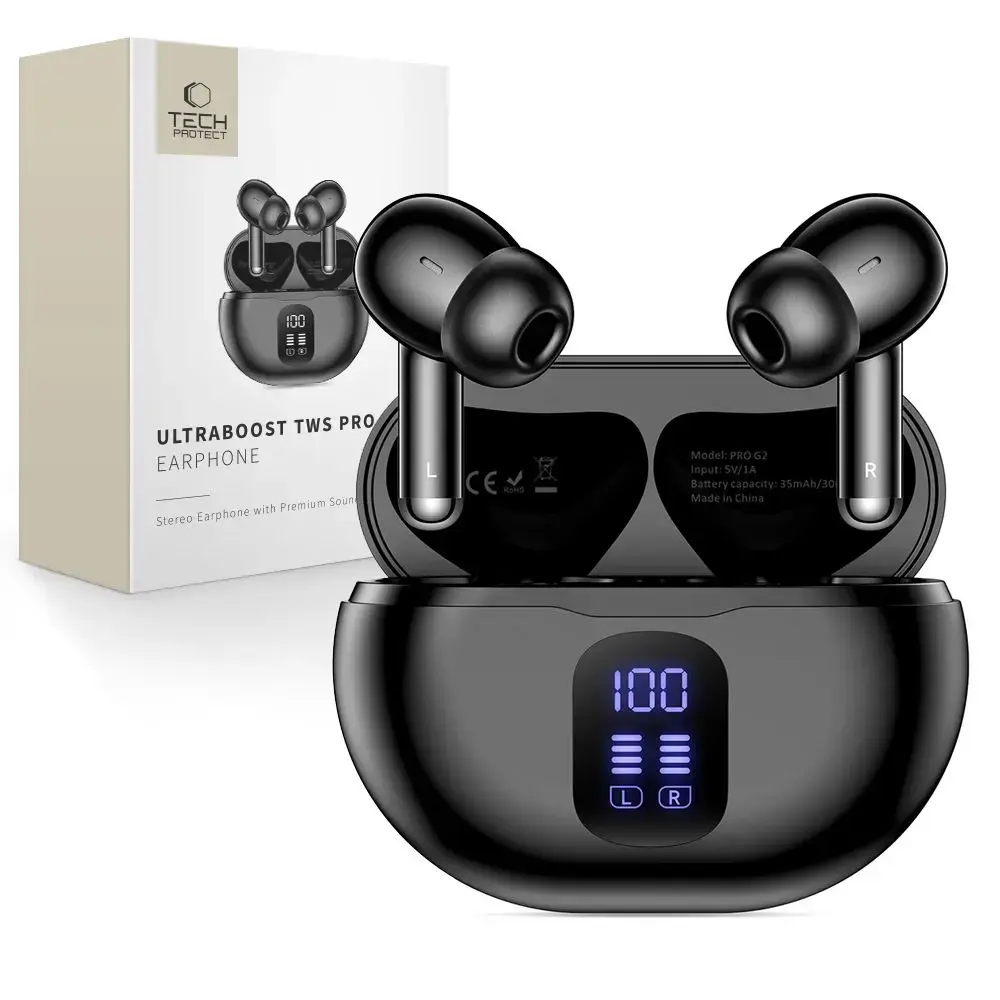 TECH-PROTECT ULTRABOOST TWS EARPHONE PRO G2 BLACK