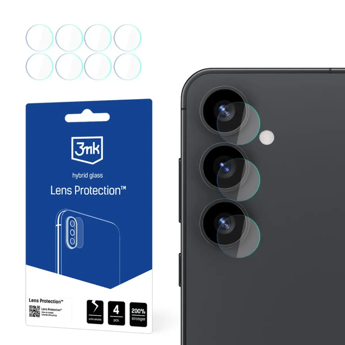 Hybrid Glass for Camera Lens 3mk Lens Protection for Samsung Galaxy S25