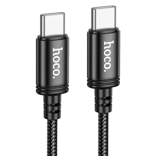 HOCO X91 duomenų perdavimo ir įkrovimo laidas | USB-C į USB-C | PD, QC 3.0 | 60W | 3m | juodas