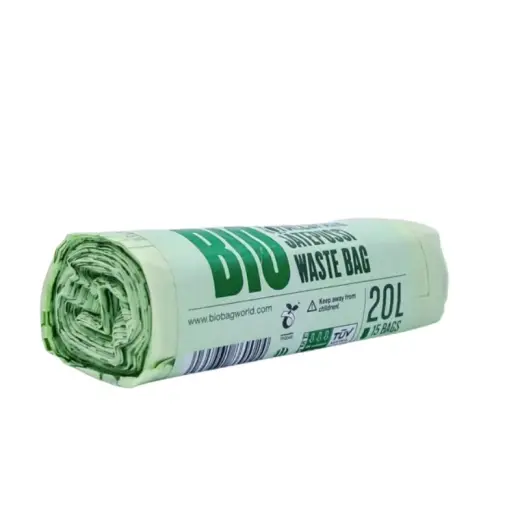 Atkritumu maisi kompostējami BioBag 20L (15 gab. rullī) 15mkr. 42x54cm zaļi