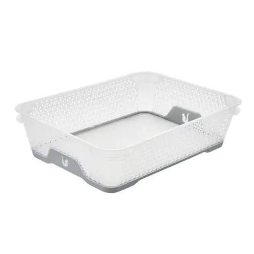 Minikorv A5 libisemiskindla Jonas 26,5x20x7cm läbipaistev/hallikas